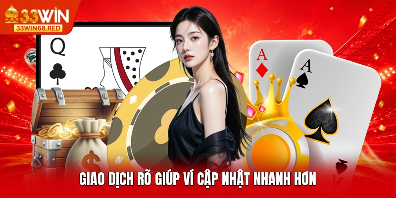 Giao dịch rõ giúp ví cập nhật nhanh hơn
